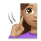 Deaf Woman- Medium Skin Tone emoji on LG
